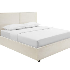 Bed ROCCO 180x200cm, beige met lattenbodem en opbergruimte - 45921