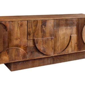 Dressoir ART DECO 170 cm 3D mangohout bruin - 46802