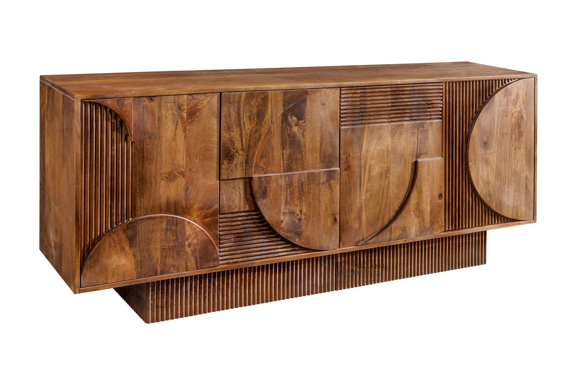 Dressoir ART DECO 170 cm 3D mangohout bruin - 46802
