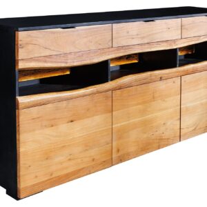 Dressoir GRAND ACACIA 180 cm, acaciahout, natuurlijke rand met LED-verlichting - 44095