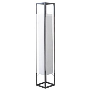 Staande lamp AGAPUNE 120 cm zilver met witte lampenkap - 10878