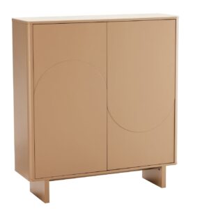 Highboard SAVOY 130 cm 3D naturel met travertijnmarmeren keramisch blad - 47800