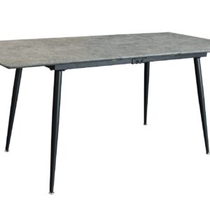 Eettafel APARTMENT 120-160 cm uitschuifbaar grijze steenlook - 47070