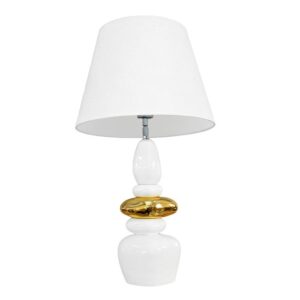 Tafellamp STONES OF ZEN 70cm met verstelbare lampenkap wit goud - 70020