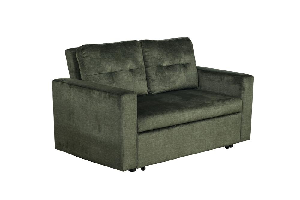 Slaapbank SMART 140cm 2-zits fluweel groen - 46621