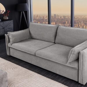 Design slaapbank APARTMENT 215cm grijs corduroy 3-zits bank - 44503