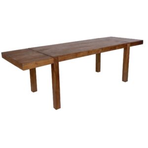 Eettafel 160 - 240 cm Acacia Massief Hout Tijdloos - Uitschuifbare Keukentafel 10 Personen Donkerbruin - Grote Rechthoekige Eettafel Eenvoudig - Houten Eettafel Handgemaakt - WL7.839