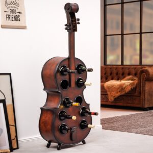 Extravagant wijnrek CELLO 133cm bruin grenenhout voor 10 flessen - 42580