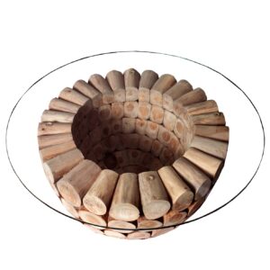 Glasplaat Ø 70cm rond voor salontafels 10mm gehard glas - 37442-2