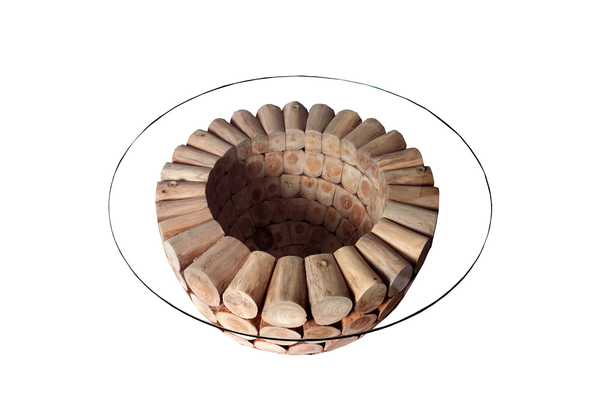 Glasplaat Ø 70cm rond voor salontafels 10mm gehard glas - 37442-2