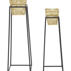 VAAS OUDERE VIERKANTE SET 2 STUKS CM Ø 23X70-20X60 - 1425090000