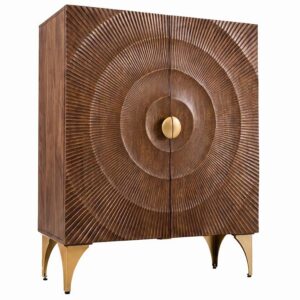 Highboard GOLDEN SUNSET 120cm 3D mangohout bruin - 49242