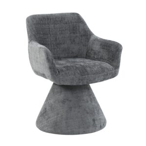 Draaistoel AMBIENTO 180° auto-return met armleuningen chenille grijs - 70016