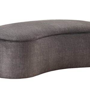Opbergbank ELEMENTAL 120cm bekleed fluweel grafietgrijs met opbergruimte - 48882