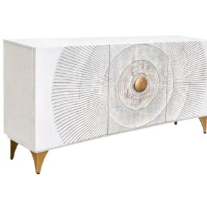 Dressoir GOLDEN SUNSET 140cm 3D mangohout wit - 48844