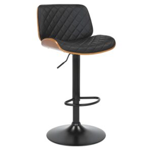 Barkruk CHICAGO 360° 89-111cm essenfineer kunstleer zwart bruin - 48797