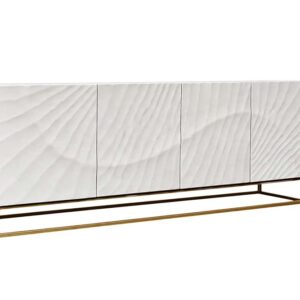 Dressoir SCORPION 180cm 3D mangohout wit goud - 48789