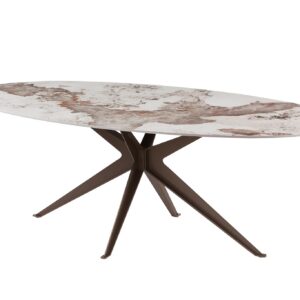 Eettafel PANDORA 220cm ovaal keramiek brons - 48734