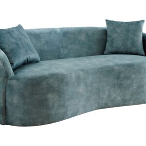 Fluwelen Tweezitsbank ELEMENTAL 180cm petrol - 48690