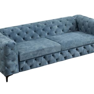 Sofa MODERN BAROCK 235cm 3-zits fluweel petrol - 48492