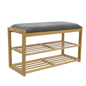 Schoenenrek ZEN-BO 80cm bamboo naturel grijs - 48177