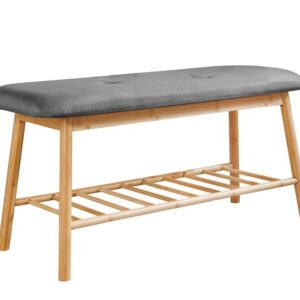 Schoenenkast ZEN-BO 90cm bamboe natuurlijk grijs - 48175