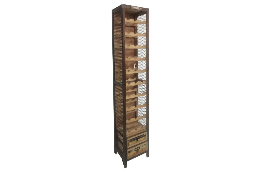 Wijnrek BODEGA 190cm grenen hout natuurlijk - 48167