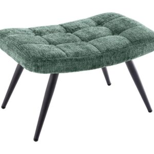 Kruk SCANDINAVIA met zwarte metalen poten groen chenille stof - 46517