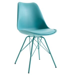SCANDINAVIA MASTERPIECE Stoel - Kunstleer Turquoise - 42036