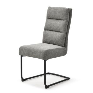 Vrijdragende stoel COMFORT grijze structuurstof - 40461
