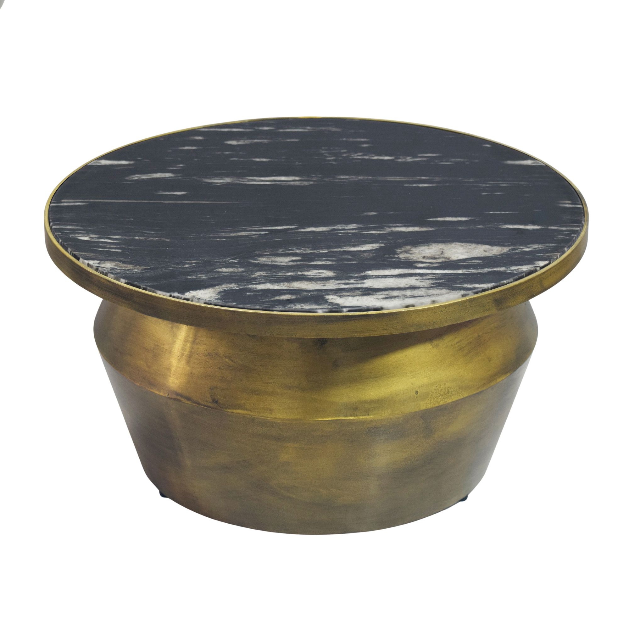 Salontafel zwart marmerlook 60 cm - WL7.549