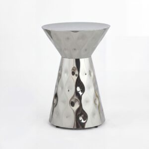 Bijzettafel aluminium zilver 36 cm - WL7.659