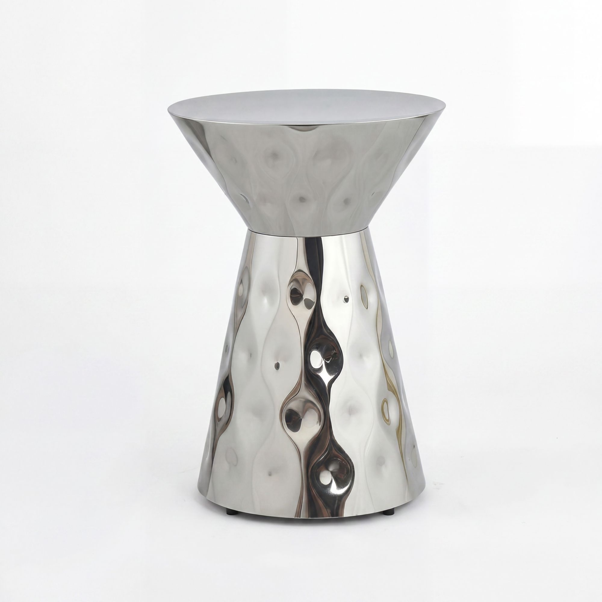 Bijzettafel aluminium zilver 36 cm - WL7.659