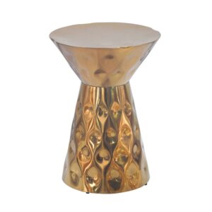 Bijzettafel aluminium goud 36 cm - WL7.658