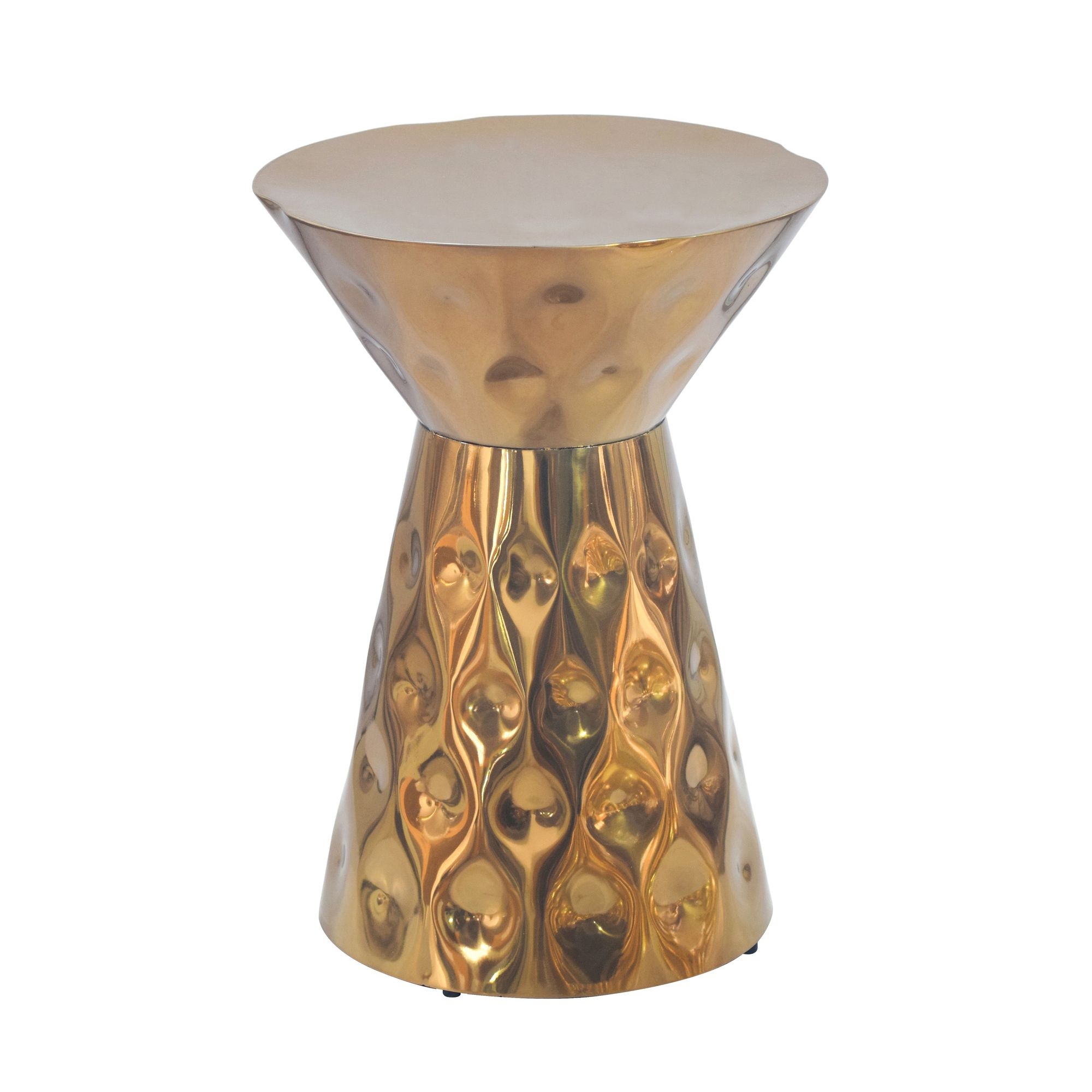 Bijzettafel aluminium goud 36 cm - WL7.658