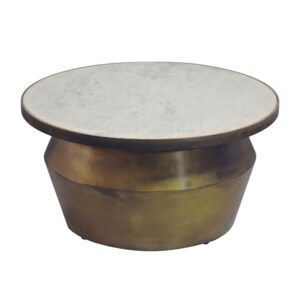 Salontafel wit marmerlook 60 cm - WL7.548