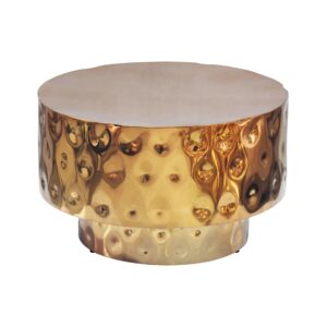 Salontafel goud aluminium rond 60 cm - WL7.541