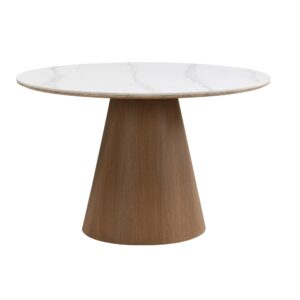 Eettafel wit gesinterd steen 120 cm - WL7.362