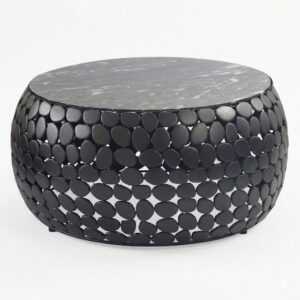 Salontafel zwart marmer 65x65 cm - WL7.358