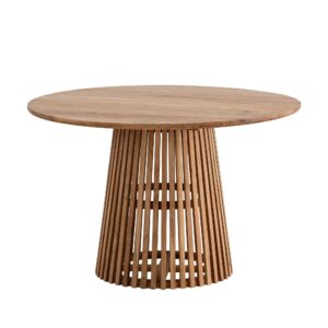 Eettafel acaciahout bruin rond 120 cm - WL7.313