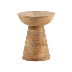 Bijzettafel mangohout bruin 37x37 cm - WL7.307