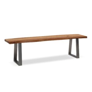 Eetkamerbank acaciahout chroom 140 cm - WL7.294