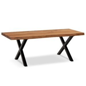 Salontafel acaciahout zwart 120 cm lang - WL7.283