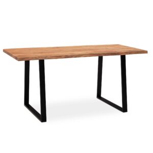 Bureau acaciahout zwart 200x100 cm - WL7.265