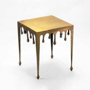 Bijzettafel goud aluminium 46x51x46 cm - WL7.537