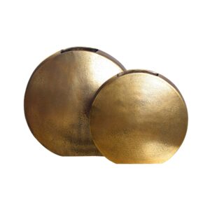 Vaas goud aluminium rond set 2 - WL7.179