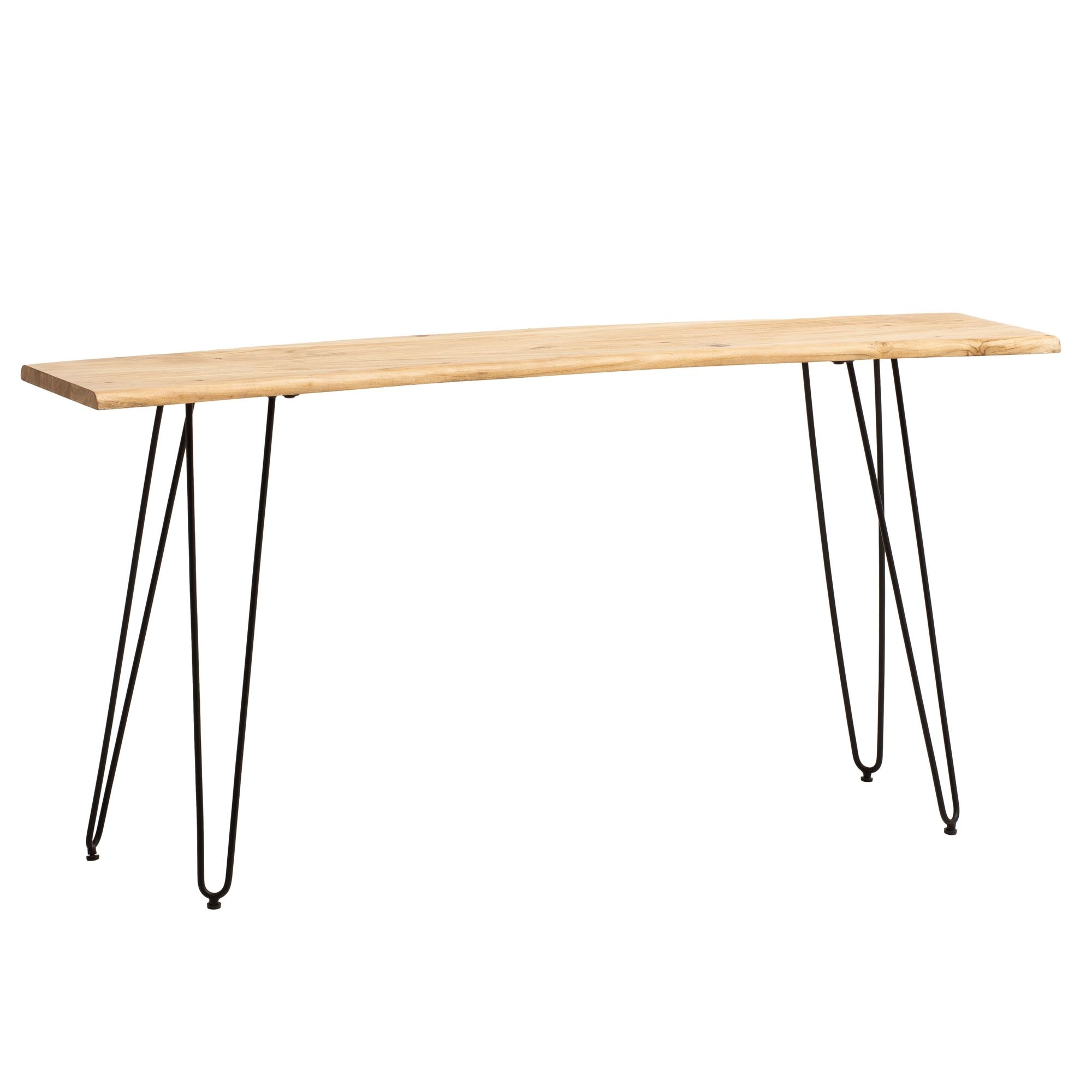Bureau zwart acaciahout 150 cm breed - WL7.162