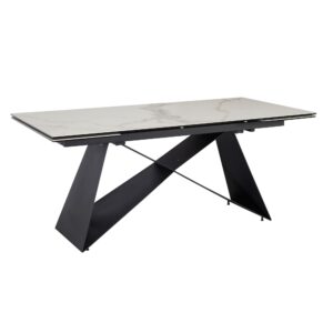 Eettafel wit keramiek uitschuifbaar 180 cm Wit - WL7.147