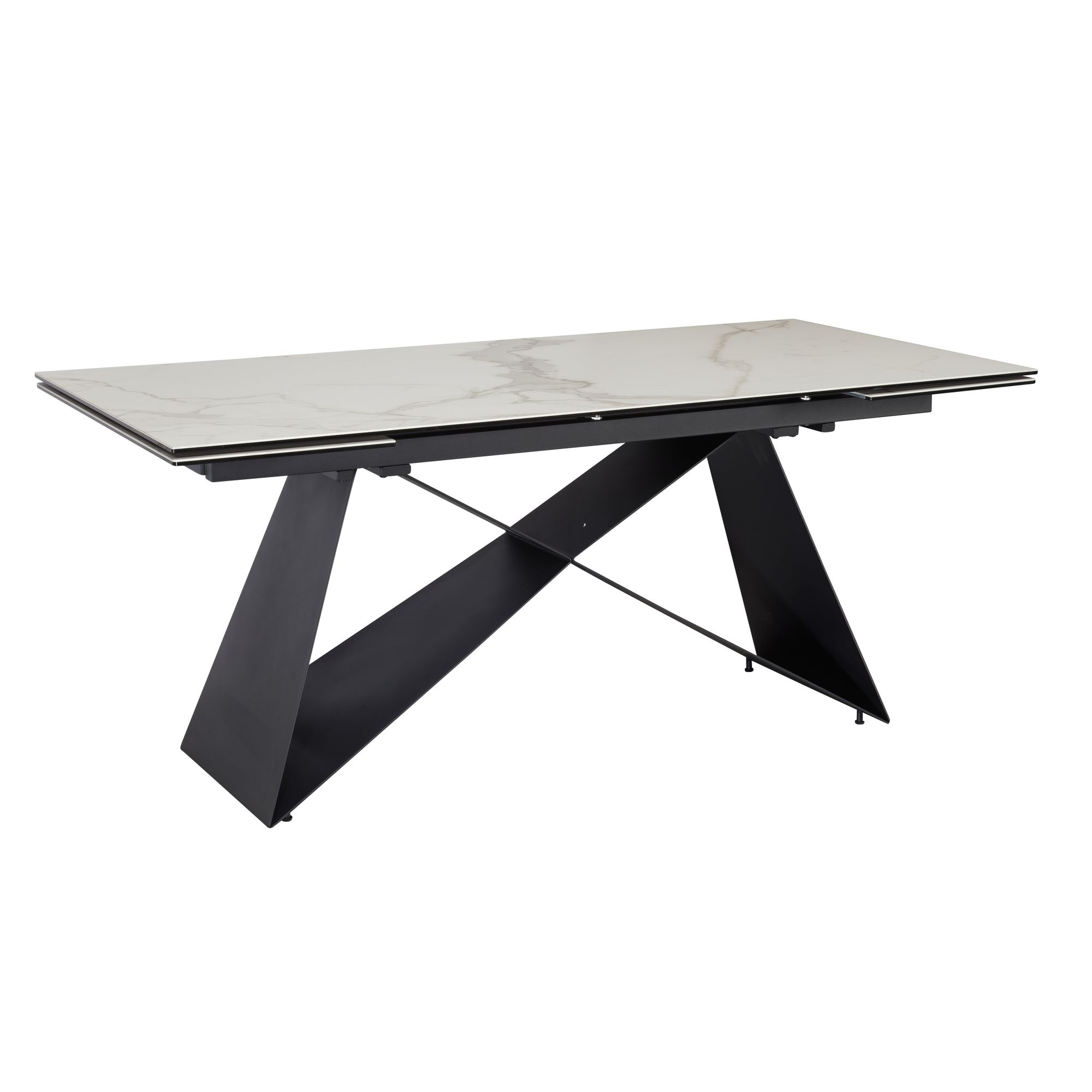 Eettafel wit keramiek uitschuifbaar 180 cm Wit - WL7.147