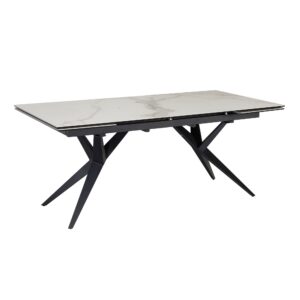 Eettafel wit keramiek uitschuifbaar 180 cm - WL7.145